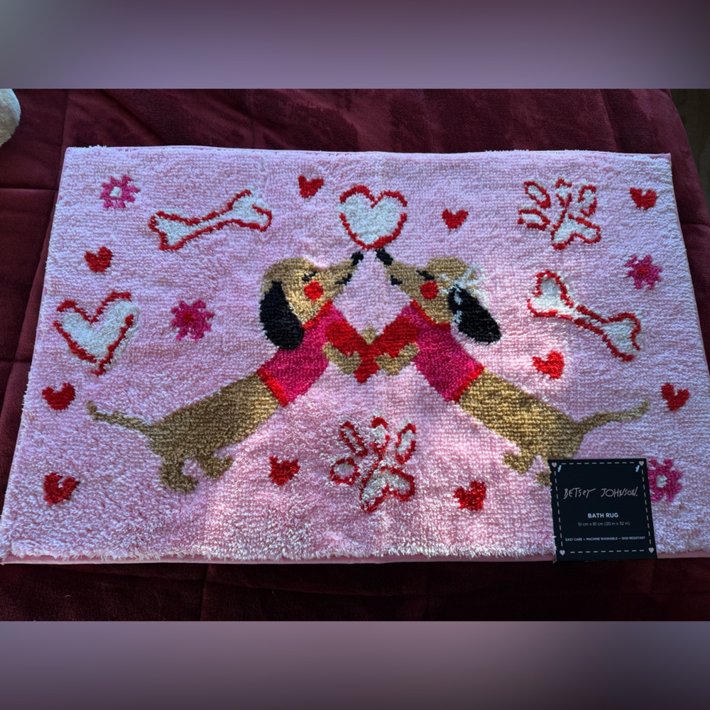Dachshund Valentine Rug